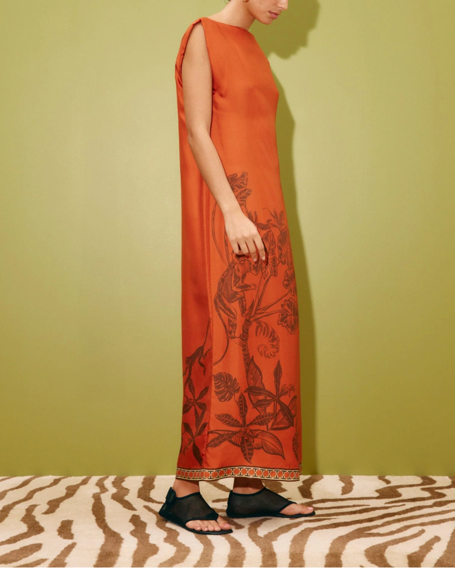 robe midi silk alémais